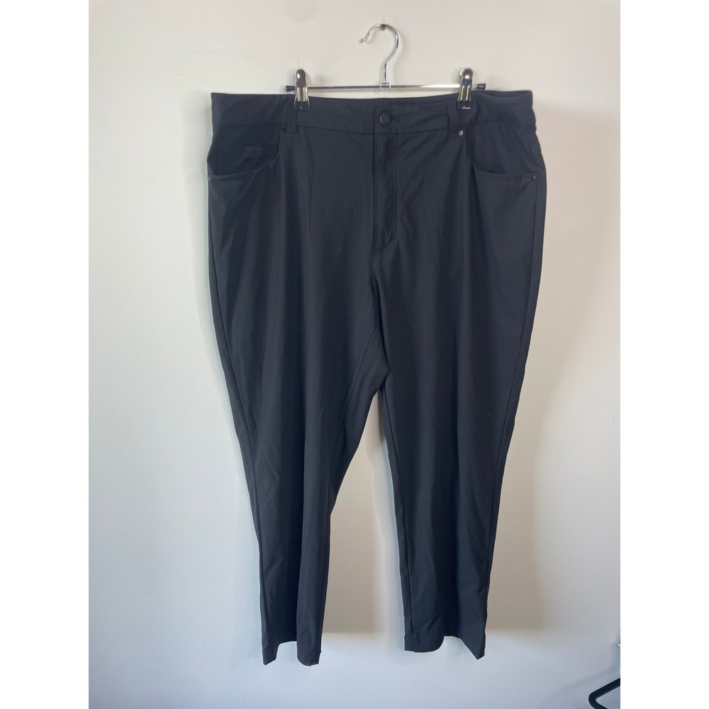 VRST Mens Black 40x30 Athletic Fit Performance Golf Pants